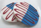 red, white, & blue cookies