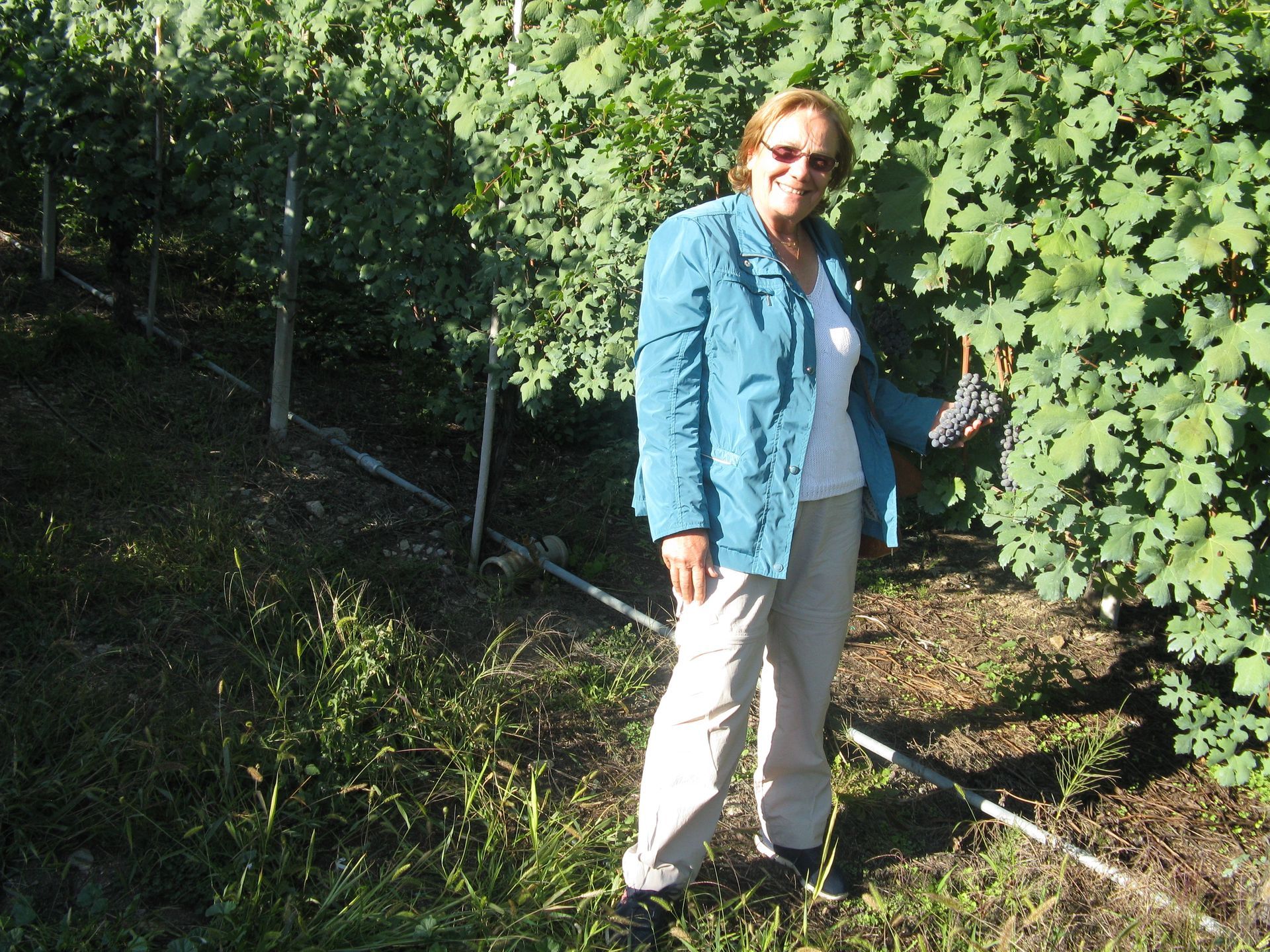 Due uomini in piedi uno accanto all'altro in un campo