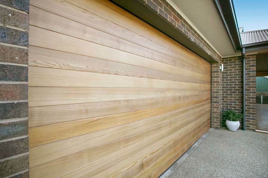 fine wood panel garage