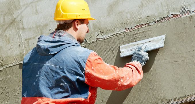 revestir fachada con mortero enfoscado de cemento en Villaquilambre