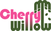Cherry Willow logo in pink and green:
