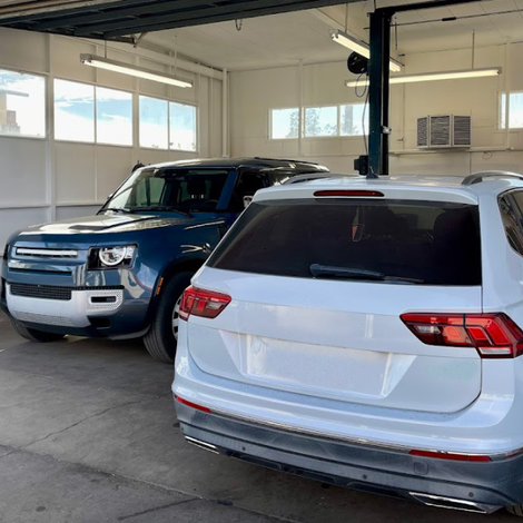 White Car in garage | Randy's Downtown Garage