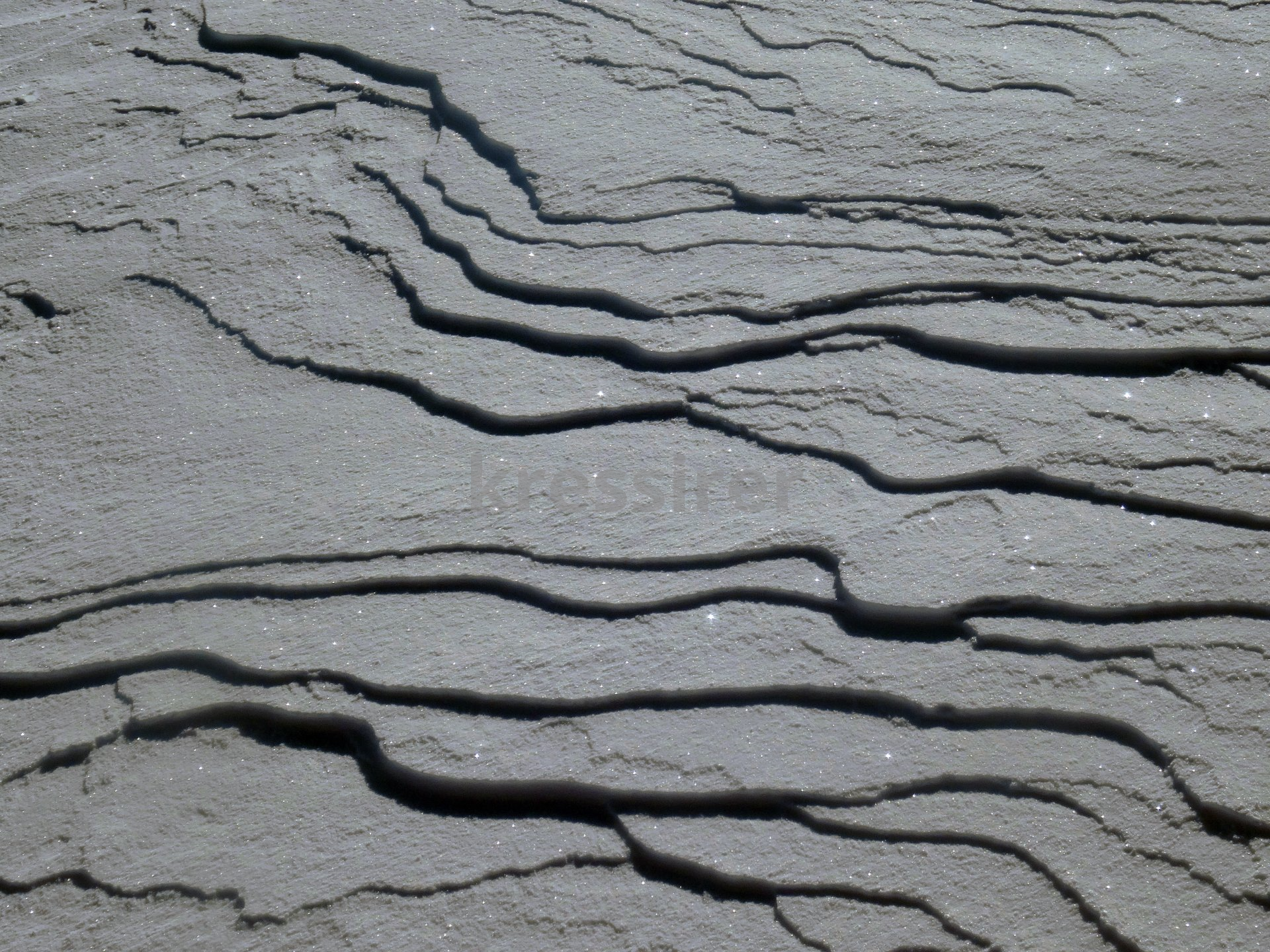 A close up of a cracked asphalt surface