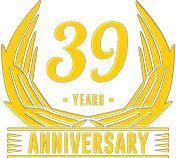 It is a 39th anniversary logo with a wreath.