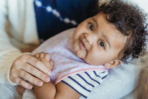 happy and healthy baby well cared for