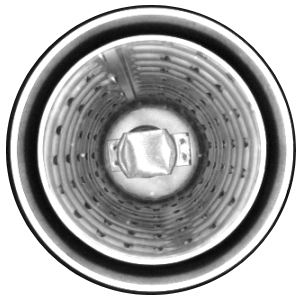 Interior of Car Oil Filter   (viewed through 3/4
