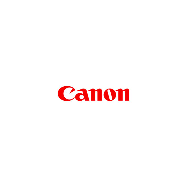 Canon logo in red.