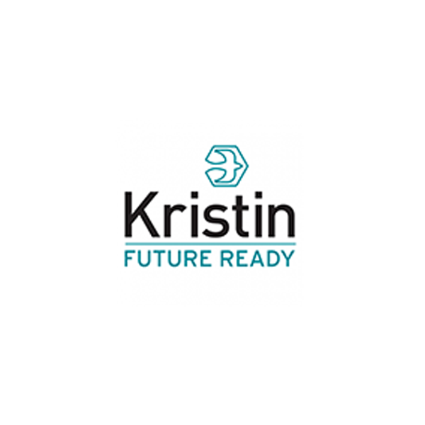 Logo of Kristin school: black text 