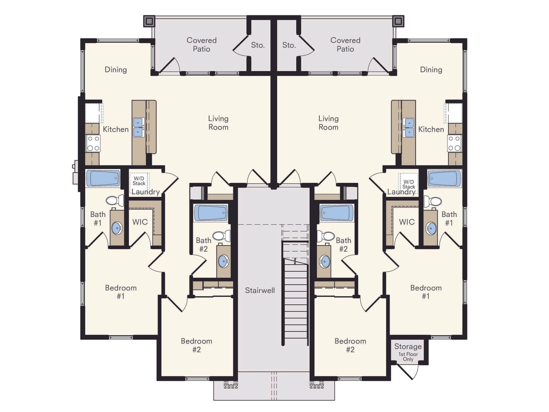 stacked flats floorplan