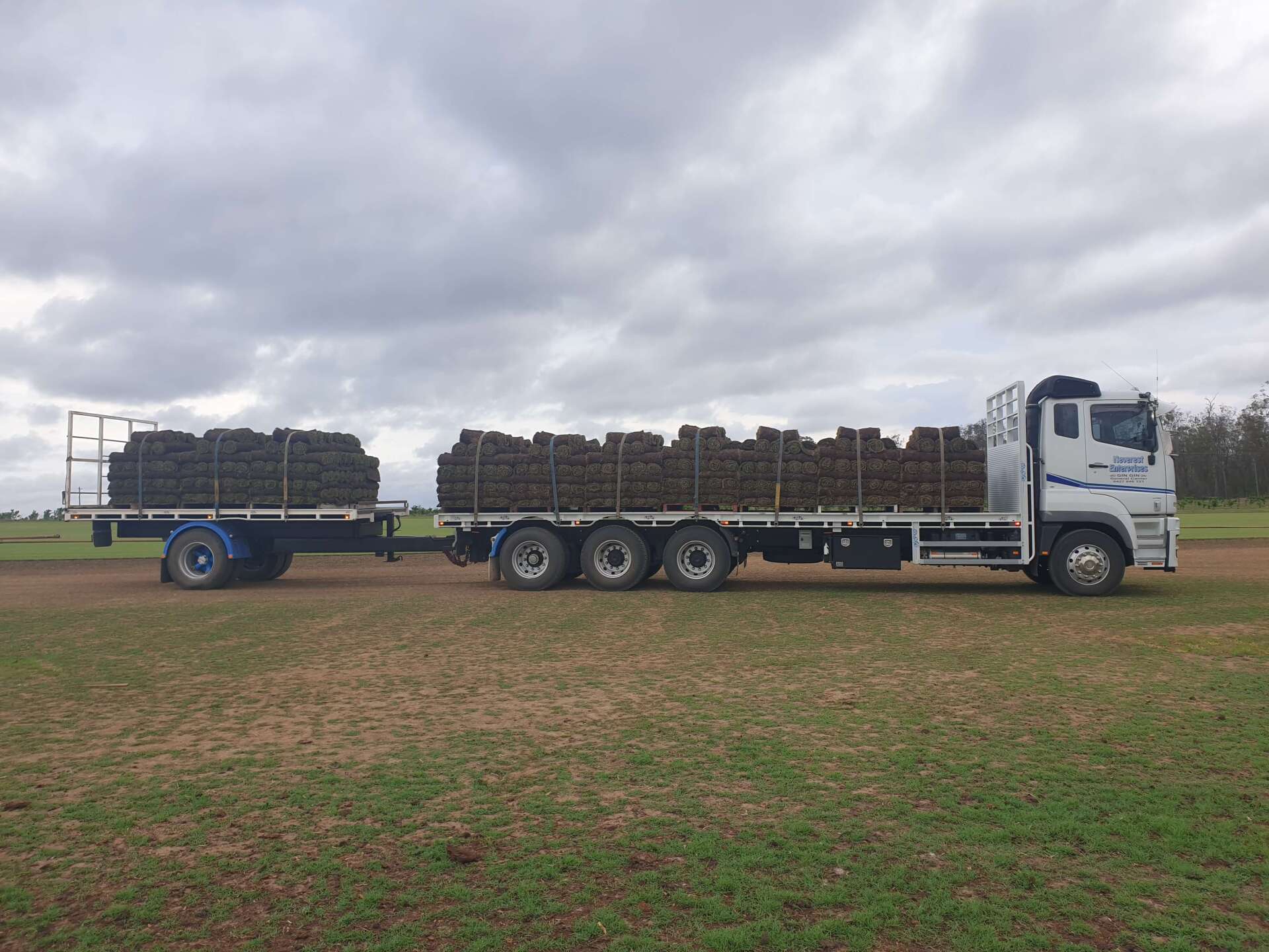Truck with Trailer — Deliveries in Gin Gin, QLD