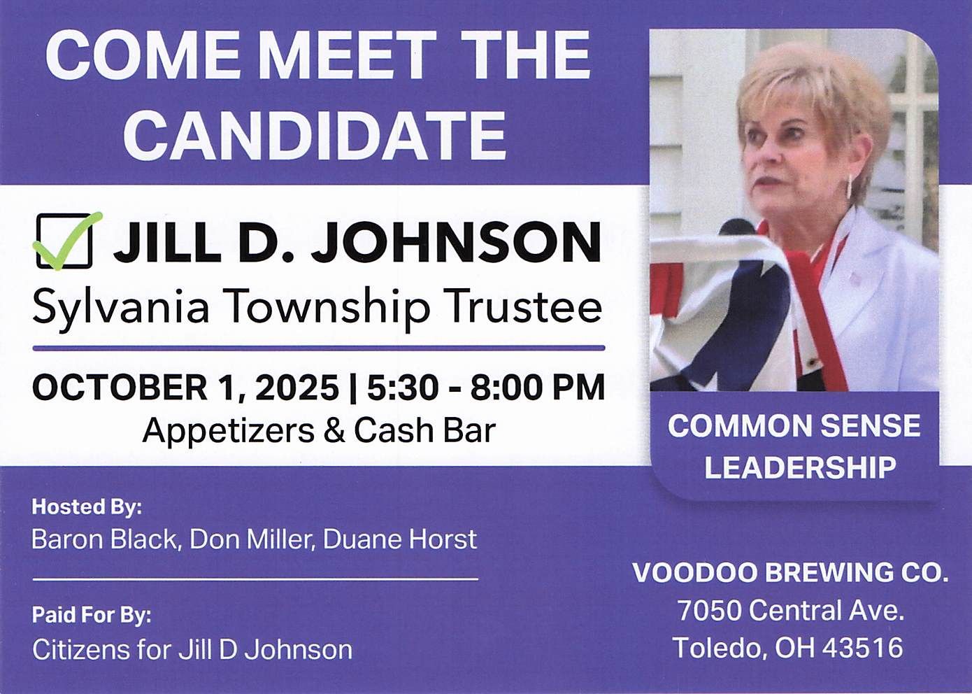 Meet the Candidate Jill Johnson