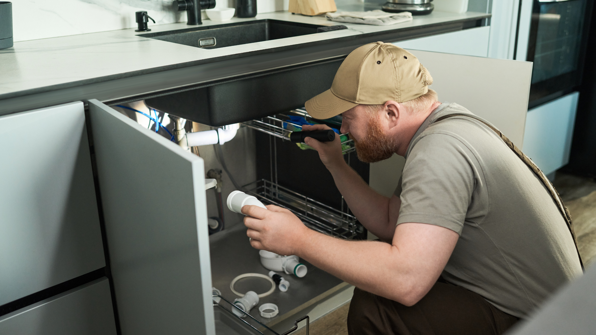 Cockroach Control inspection in an Encino kitchen

