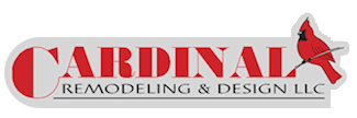 Logo for Cardinal Remodeling & Design LLC with red text and cardinal bird.