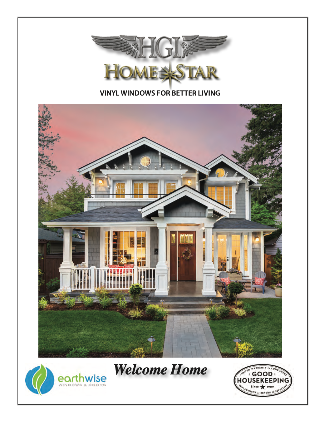 A picture of a house on the cover of a brochure.