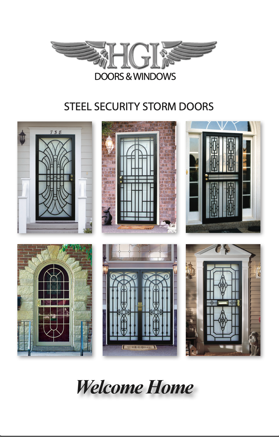 A brochure for steel security storm doors and windows.
