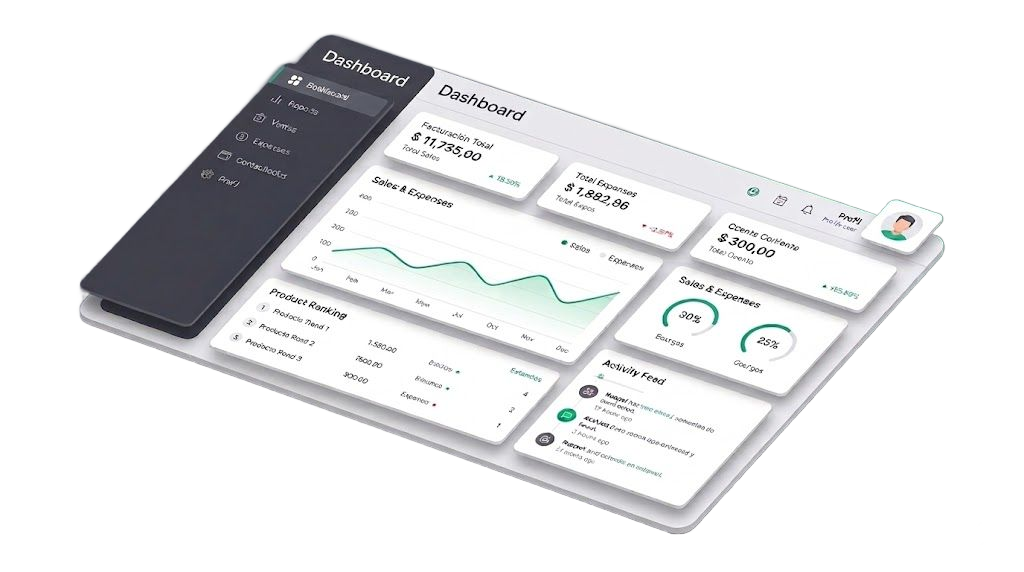 Mujer señalando una tableta que muestra un tablero financiero con gráficos y números.