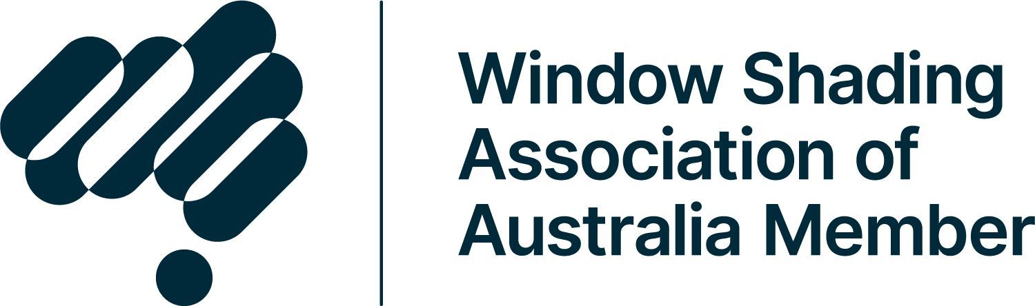 Logo of the Window Shading Association of Australia, a stylized map of Australia.