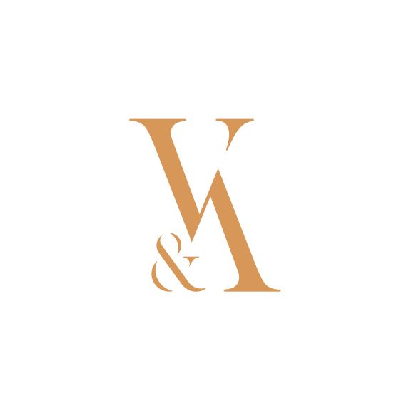 A logo for a company called v & a.