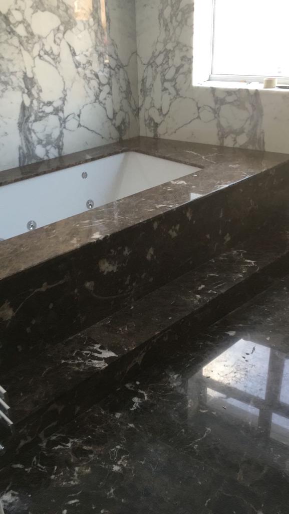 Marble bathroom suite