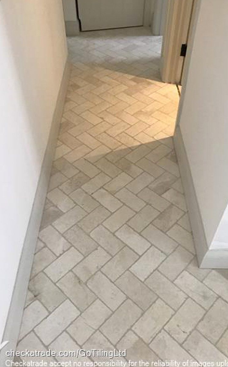 Tiled floor in hallway