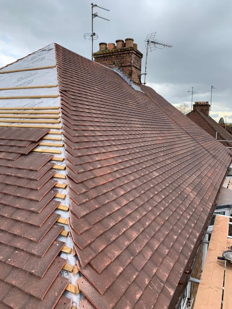 roof with new tiles