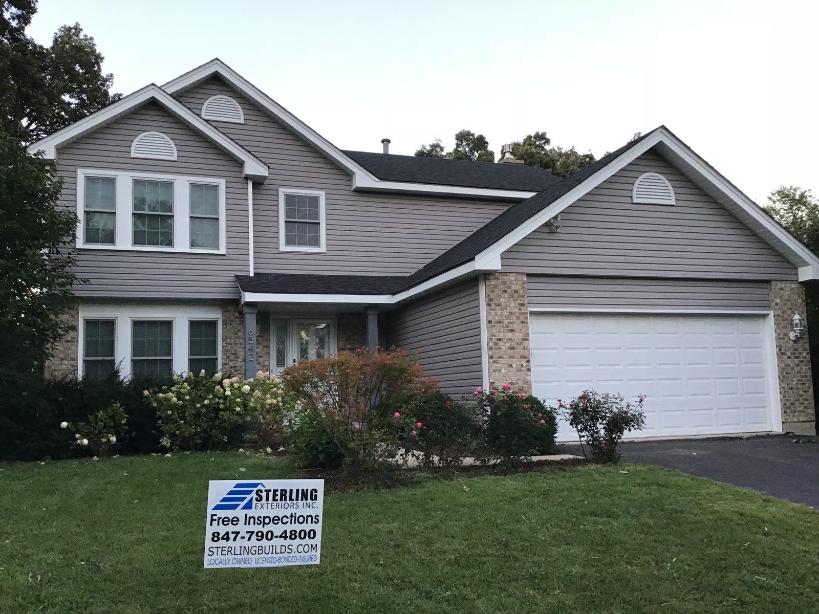 Completion of a roof replacement project in Barrington, IL
