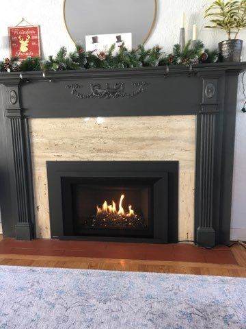 A Black Themed Fireplace — Eagle & East Troy, WI — R & R Fireplace And Chimney
