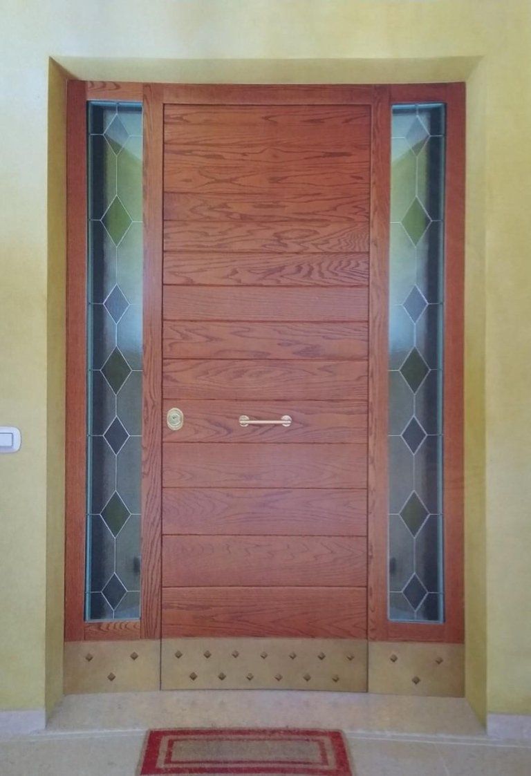 portone moderna blindato in legno