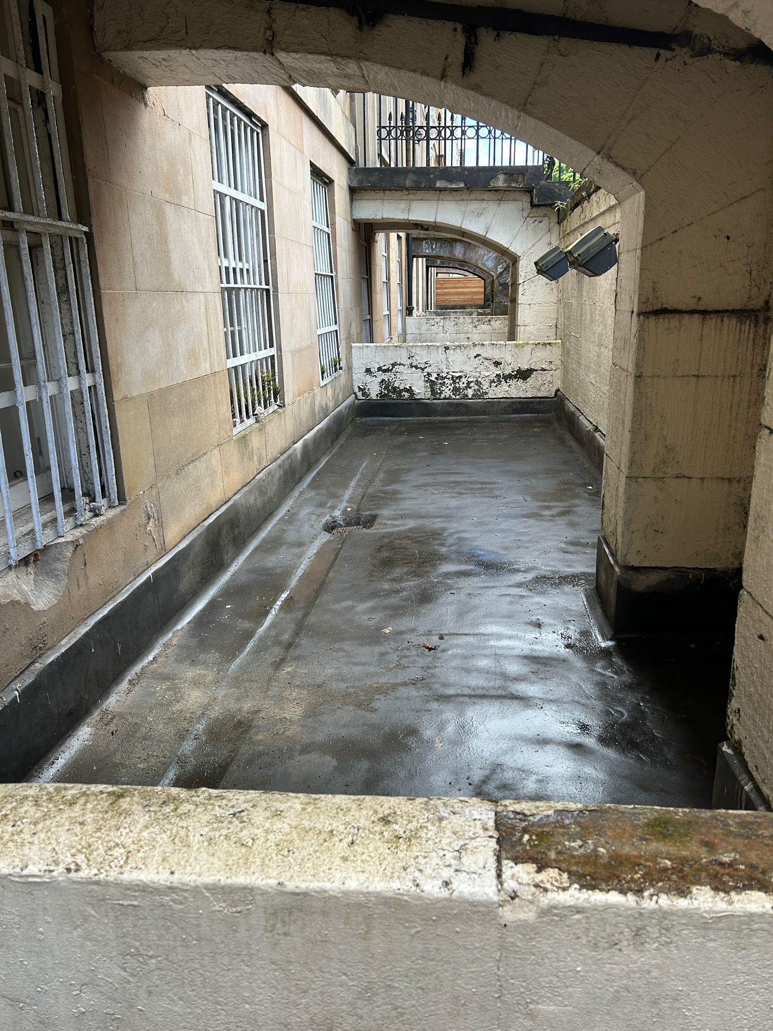 Commercial Back Services Entrance following Pressure Washing Services