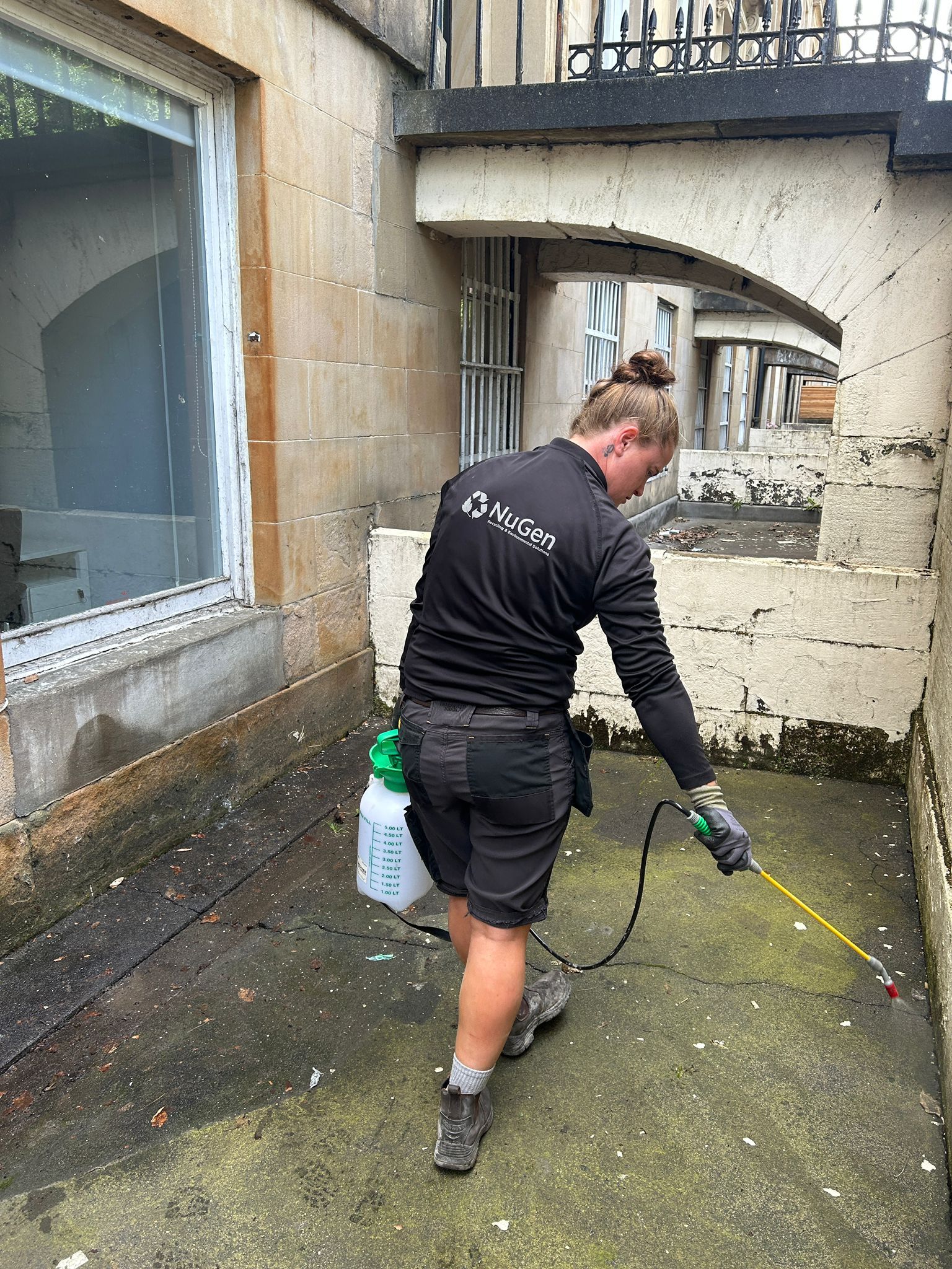 Pressure Washing Services to Commercial Back Services Entrance