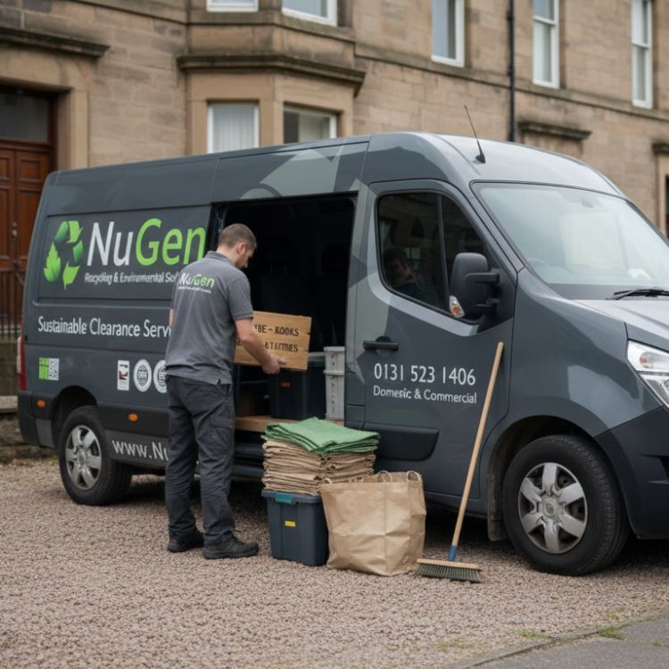 NuGen Waste van providing house emptying services across Edinburgh and Scotland