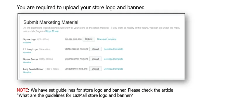 LazMall Store Type Requirements