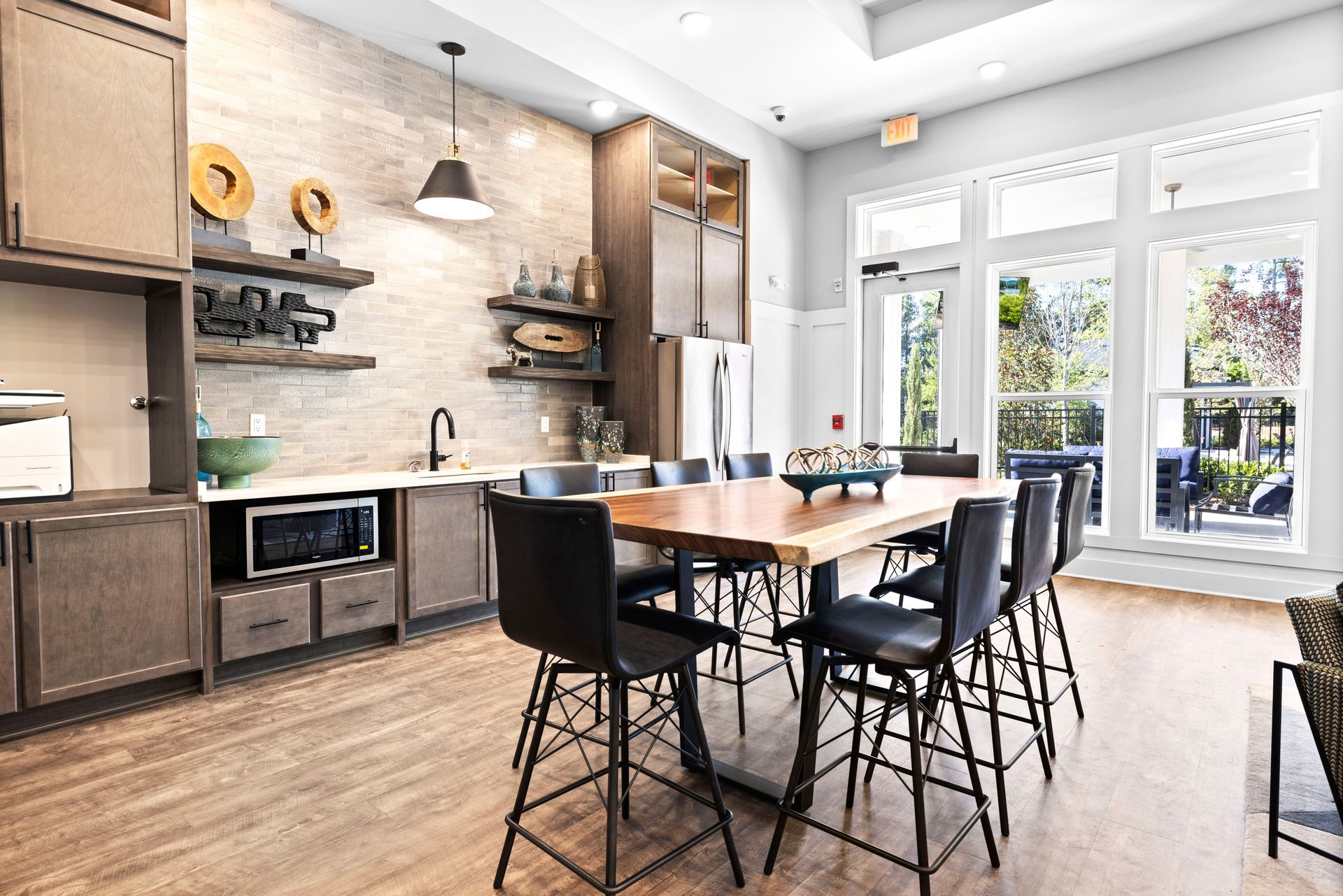 luxury designed kitchen in multifamily apartment