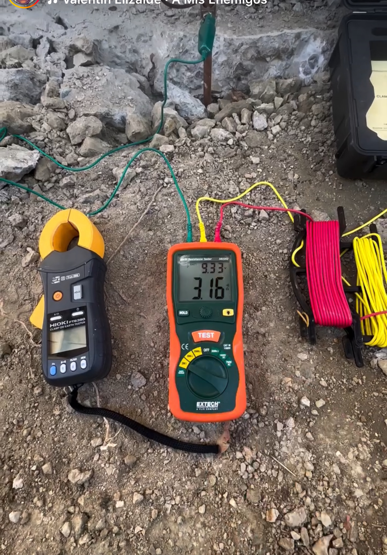 A digital multimeter with the number 316 on it