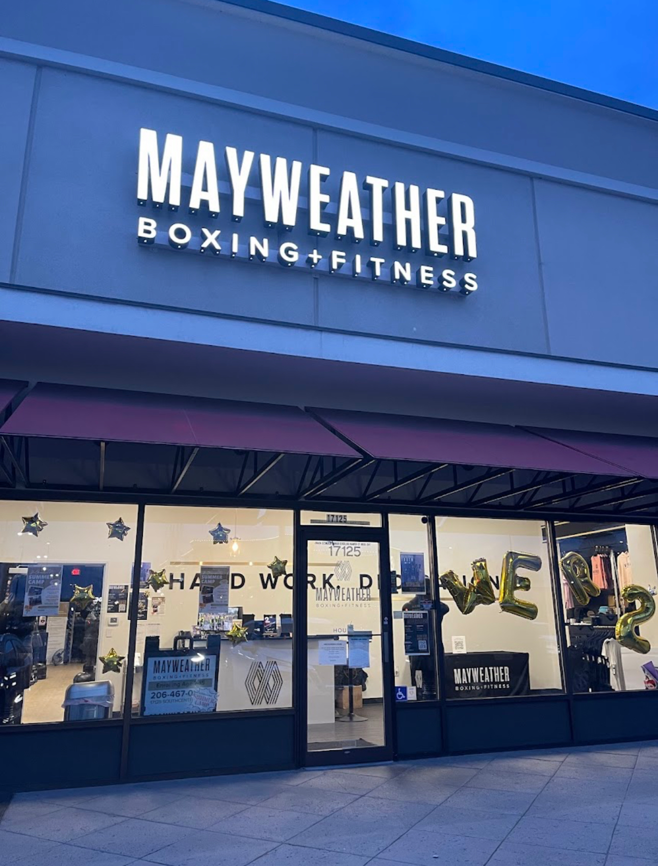 The front of mayweather boxing and fitness