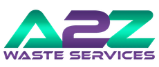 Logo: A2Z Waste Services with green A and Z, purple 2, and text beneath.