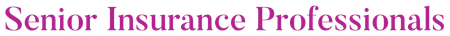 The word senior insurance professionals is written in purple on a white background.