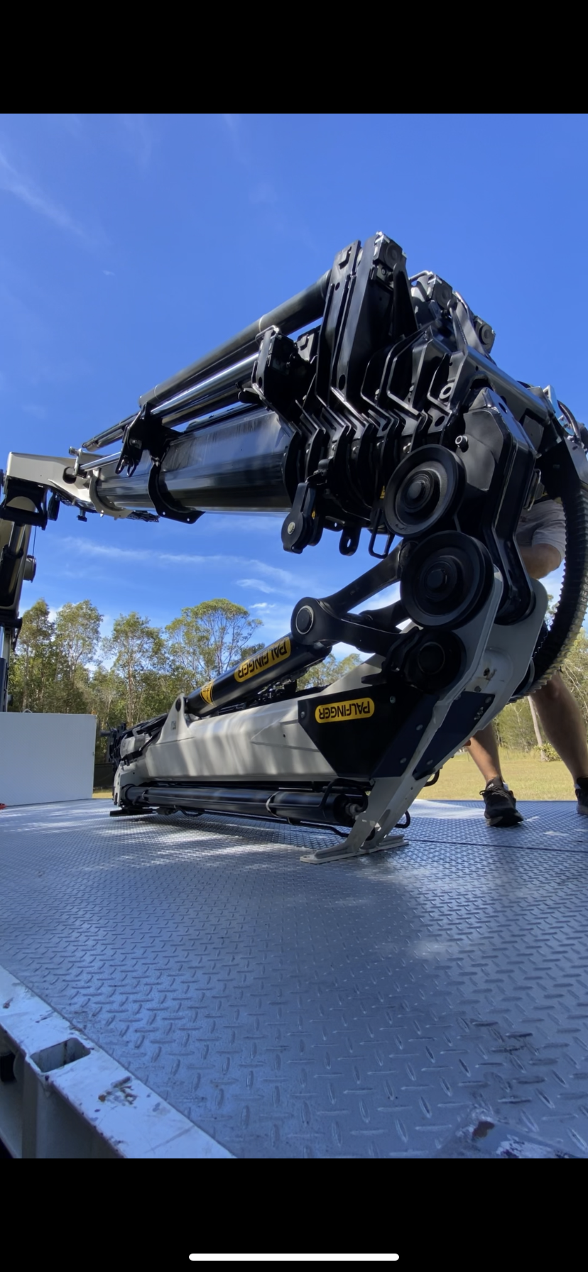 Crane on the back of truck — Lifting Equipment in Nambour, QLD