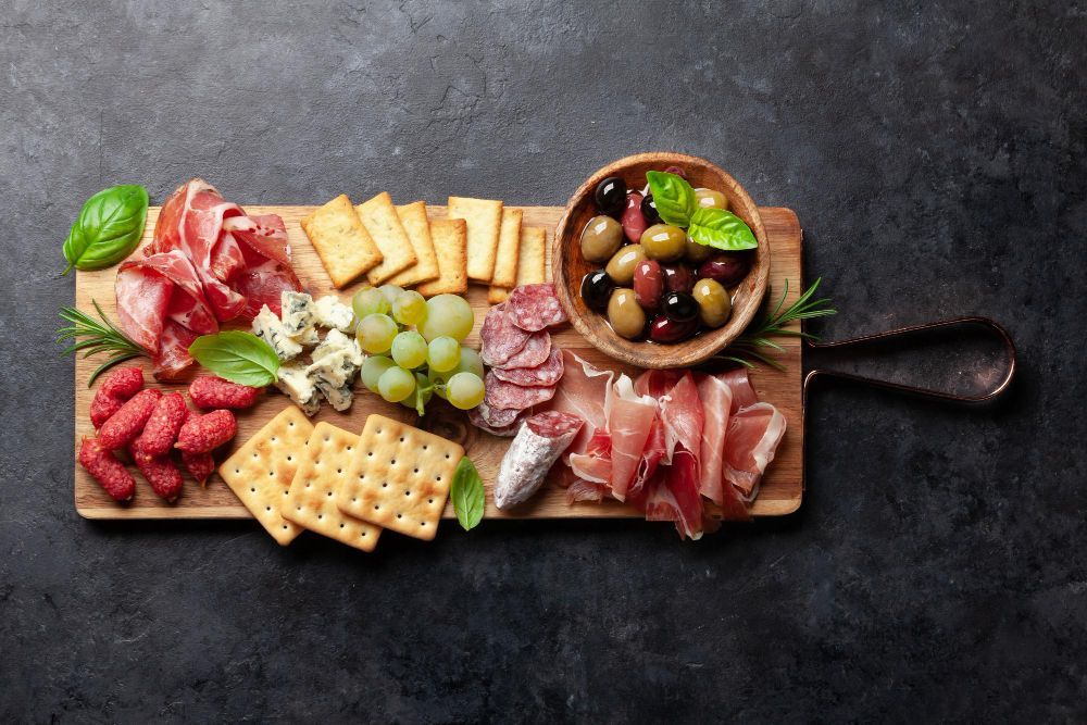 An antipasti board