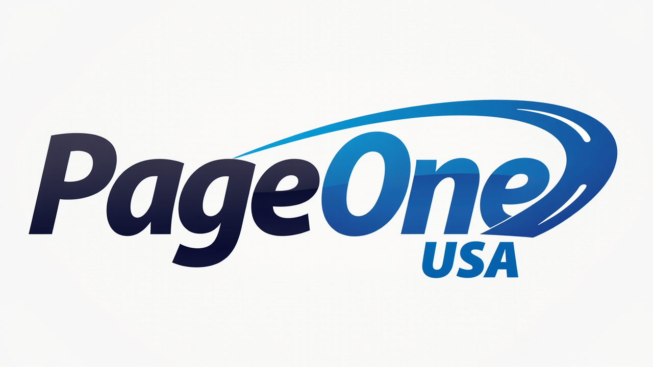 PageOneUSA logo for search box auto suggest platform for business visibility