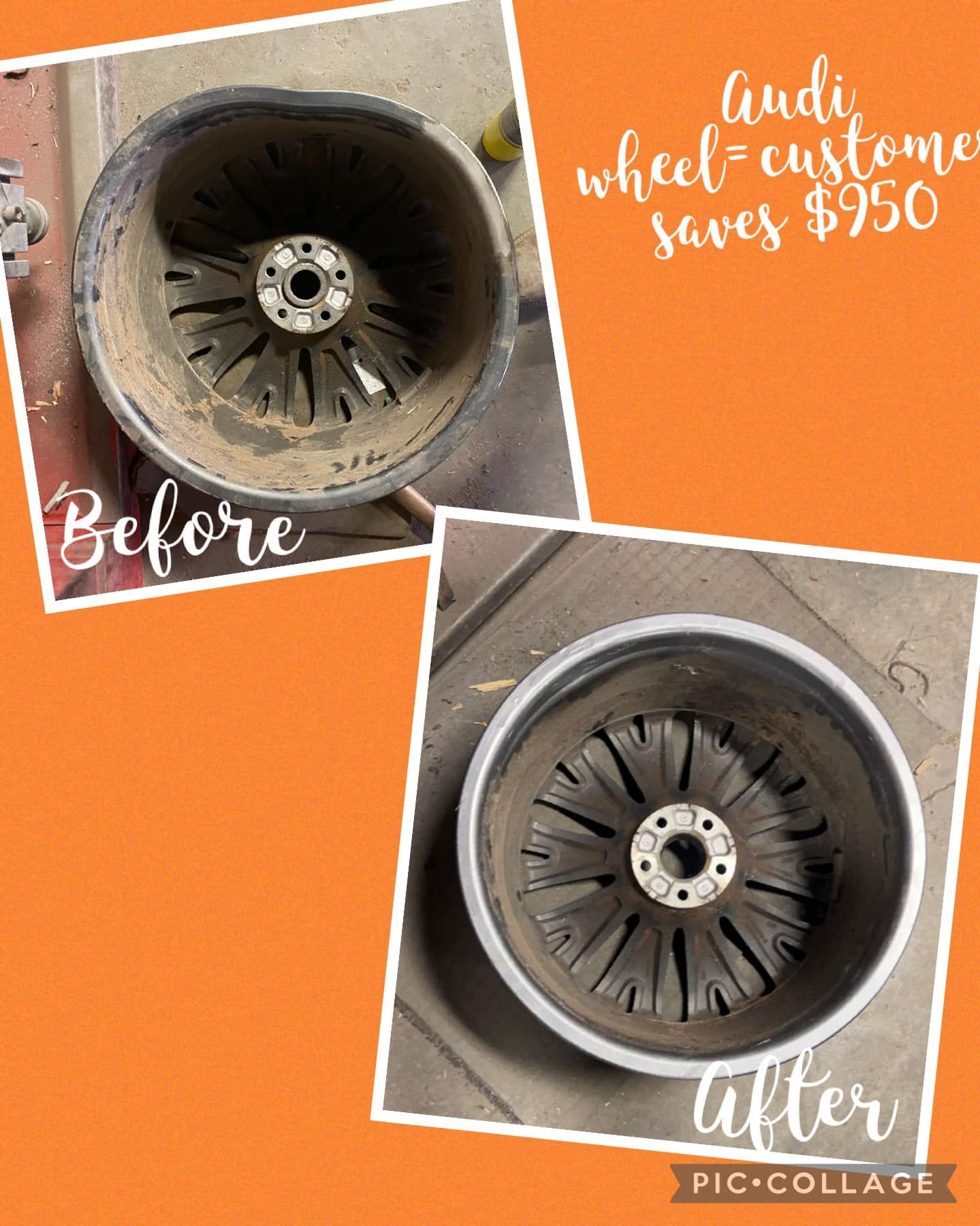 Before and After Bent Wheel Brandon Cavender