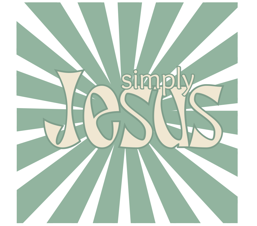 The word jesus is on a green and white background
