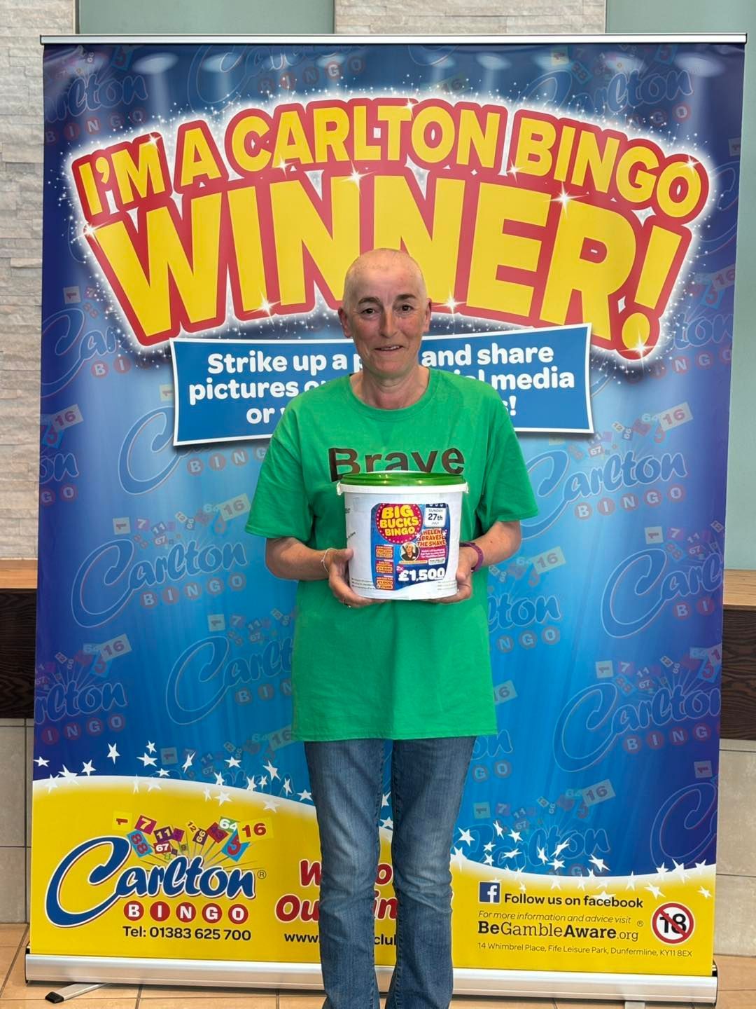 Helen from arlton Dunfermline shaved her head for chit