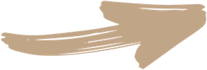 A brown brush stroke in the shape of an arrow on a white background.