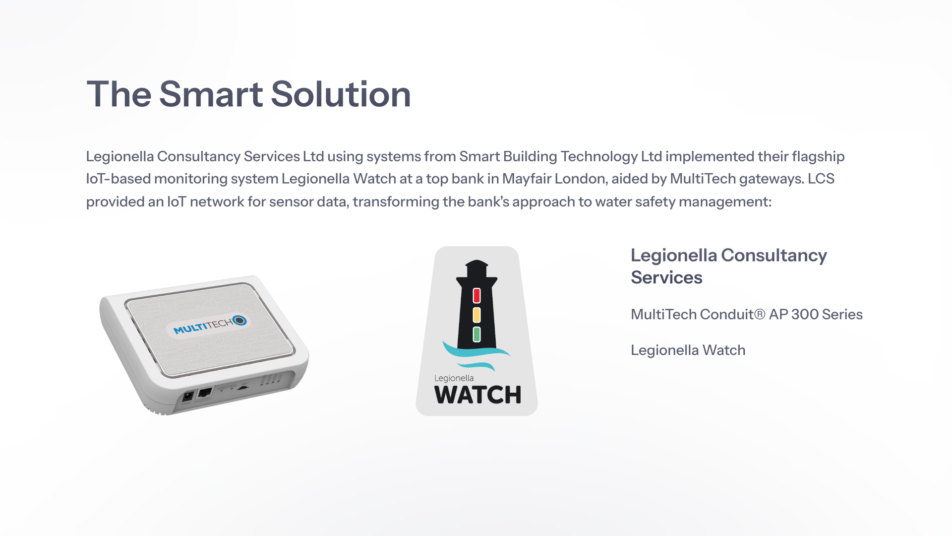 A picture of a smart solution with a lighthouse on it.