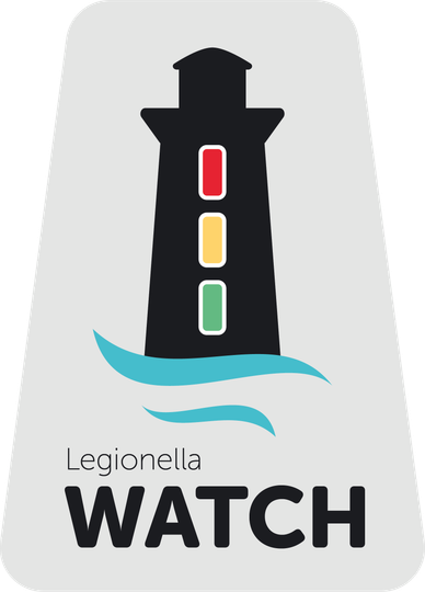 A sticker with a lighthouse and the word watch on it