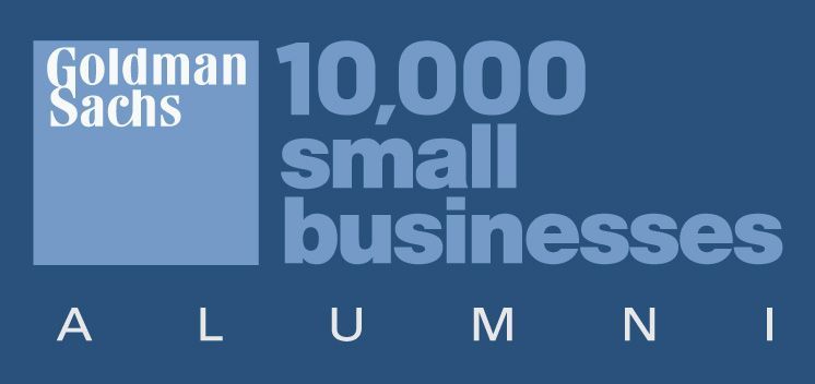The logo for goldman sachs 10,000 small businesses alumni