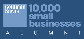 The logo for goldman sachs 10,000 small businesses alumni