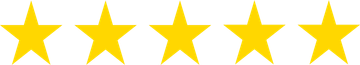 A row of yellow stars on a white background.