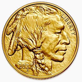 A gold coin with a picture of a native american on it.